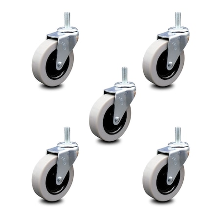 Service Caster 3 Inch Thermoplastic Rubber Wheel 5/16 Inch Threaded Stem Caster SCC, 5PK SCC-TS05S310-TPRS-5161815-5